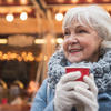 Senior woman with hot drink